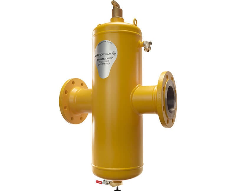 Spirotech SpiroCombi Schlammabscheider & Mikroblasenentlüfter für den Einsatz in Rechenzentren